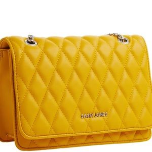 Yellow Sassy jones crossbody handbag